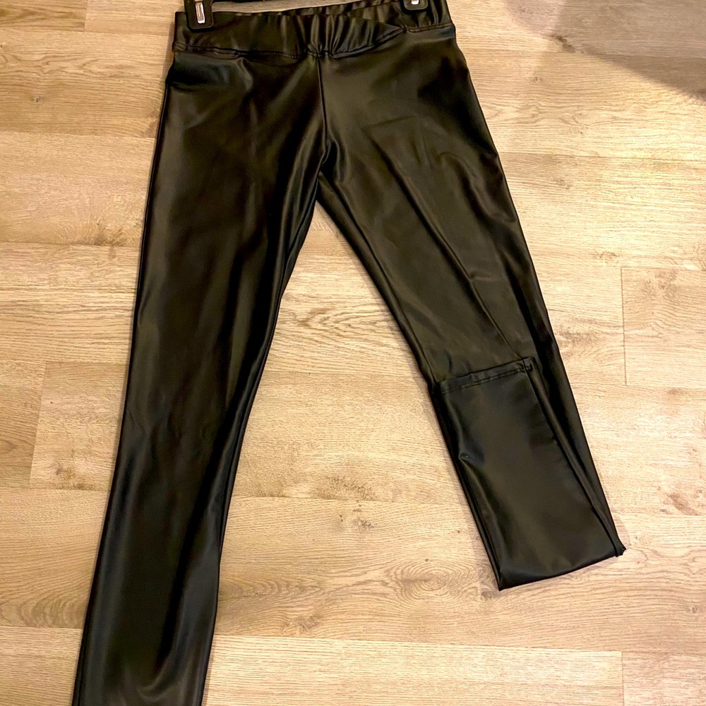 Pleather skinny leg pants